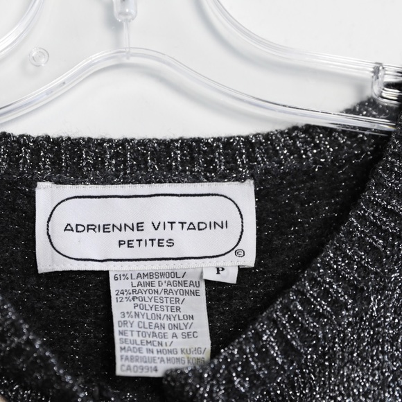 Adrienne Vittadini vintage 90s sparkly silver meta - Picture 3 of 5